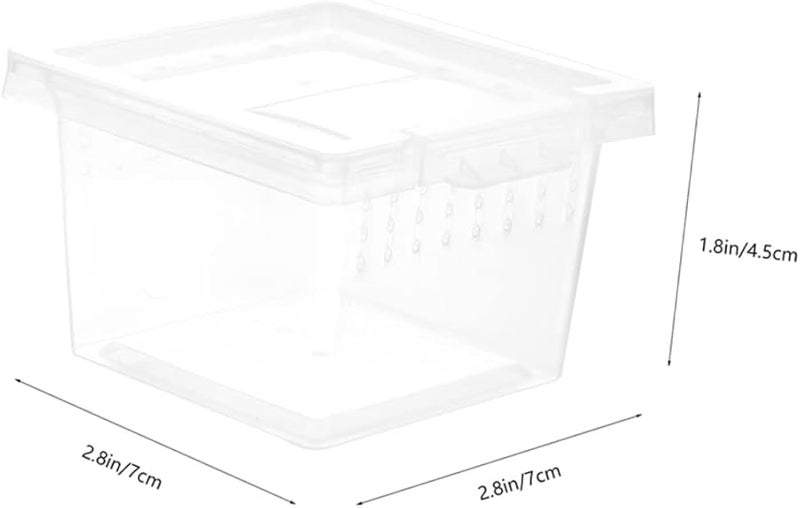 12 قطعة صندوق زواحف شفاف، موطن ثعابين محمول بتصميم قابل للتنفس للعناكب وأبراص الحيوانات الأليفة - Image 2